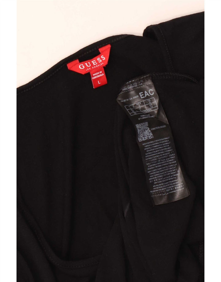 Koszulka damska Guess Top UK 14, duża, czarna, poliester