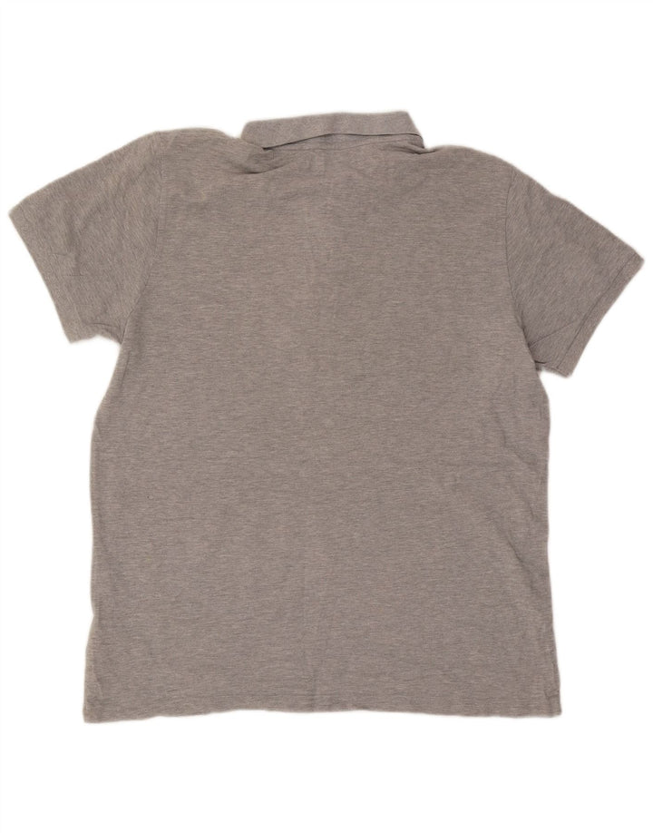 Męska koszulka polo Adidas XL, szara, bawełniana w plamki