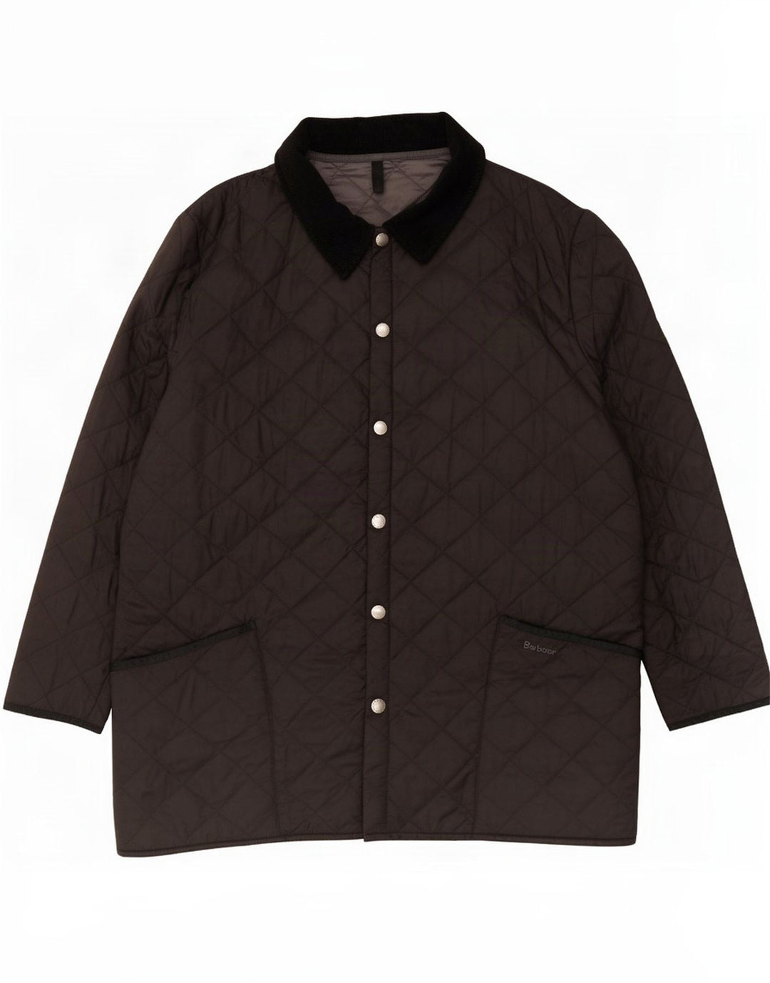 Męski pikowany płaszcz Barbour UK 44 XL, czarny poliamid