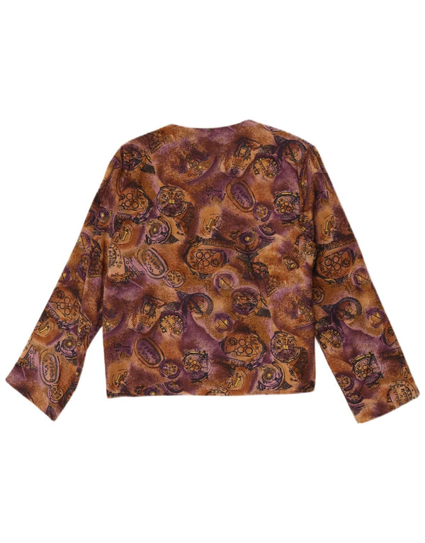 Vintage damski kardigan Top UK 10 Small wielobarwna wiskoza