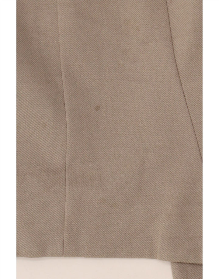 TOPSHOP Womens Open Blazer Jacket UK 8 Small Grey Viscose Vintage Topshop and Second-Hand Topshop from Messina Hembry 