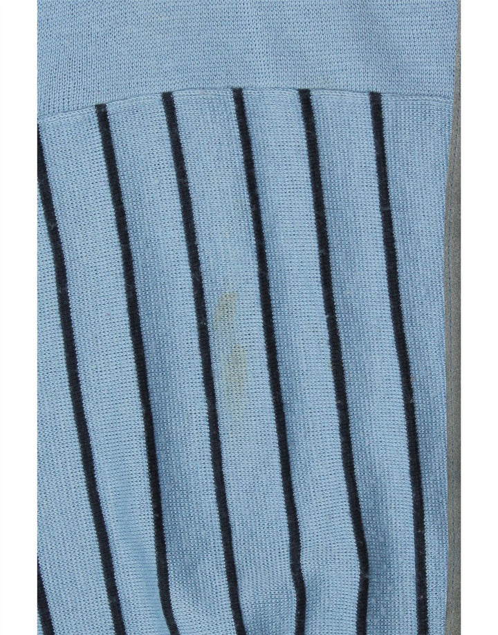 Męski sweter Gabicci z dekoltem w kształcie litery V, duży, granatowy, z blokami kolorów