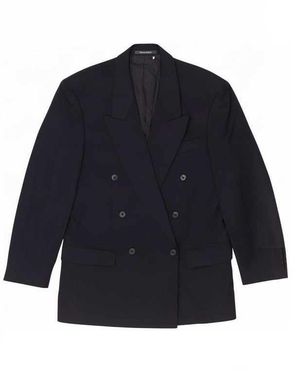 Pierre Cardin Mens Double Breasted Blazer Jacket UK 38 Medium Navy Blue