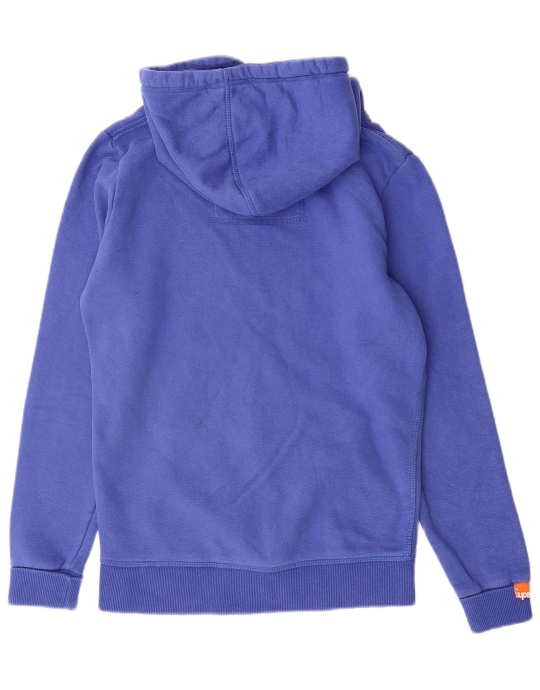 SUPERDRY Damski sweter z kapturem i grafiką UK 10 Small, niebieski, bawełniany