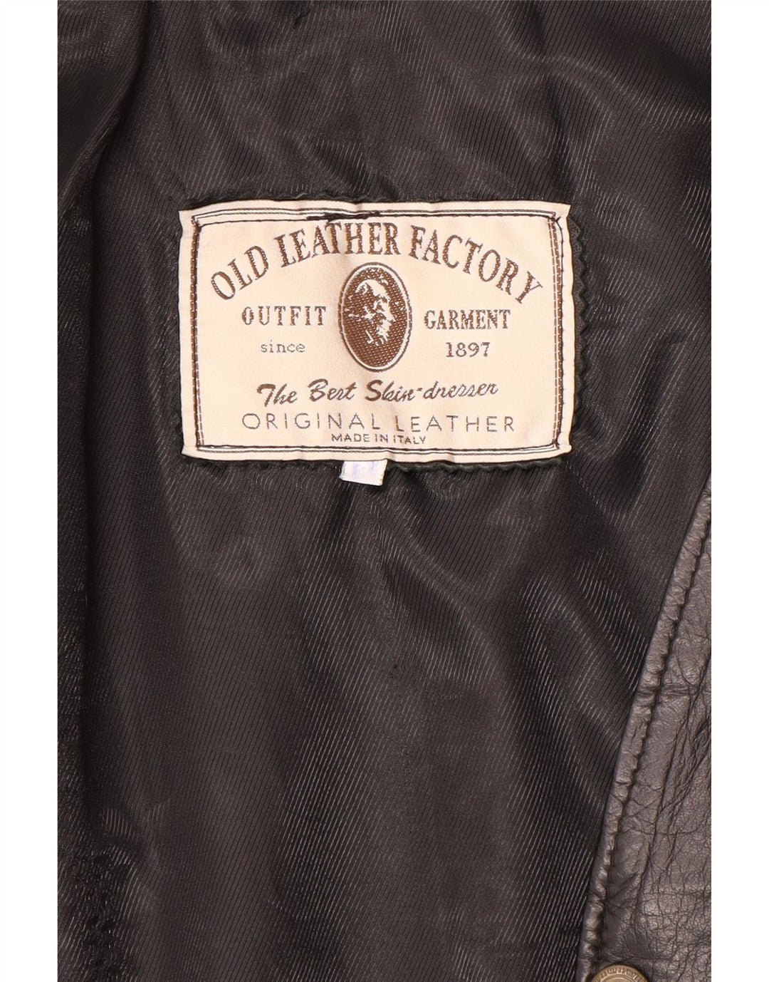 Vintage męska skórzana kamizelka duża czarna skóra