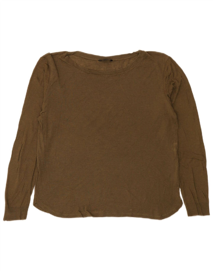 Damski top Massimo Dutti z długim rękawem, UK 16, duży khaki