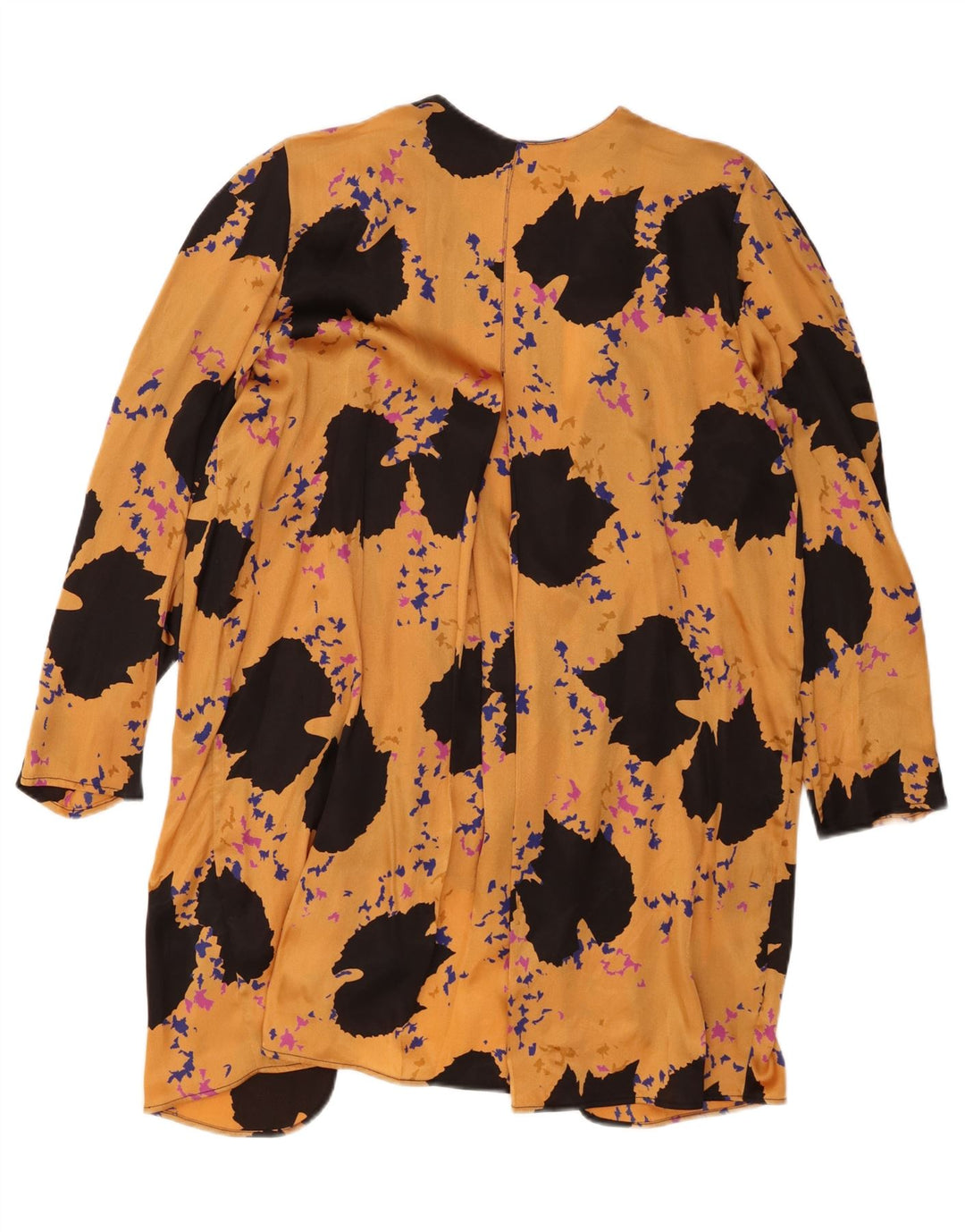 Vintage damski kardigan w abstrakcyjny wzór IT 48 XL żółty poliester