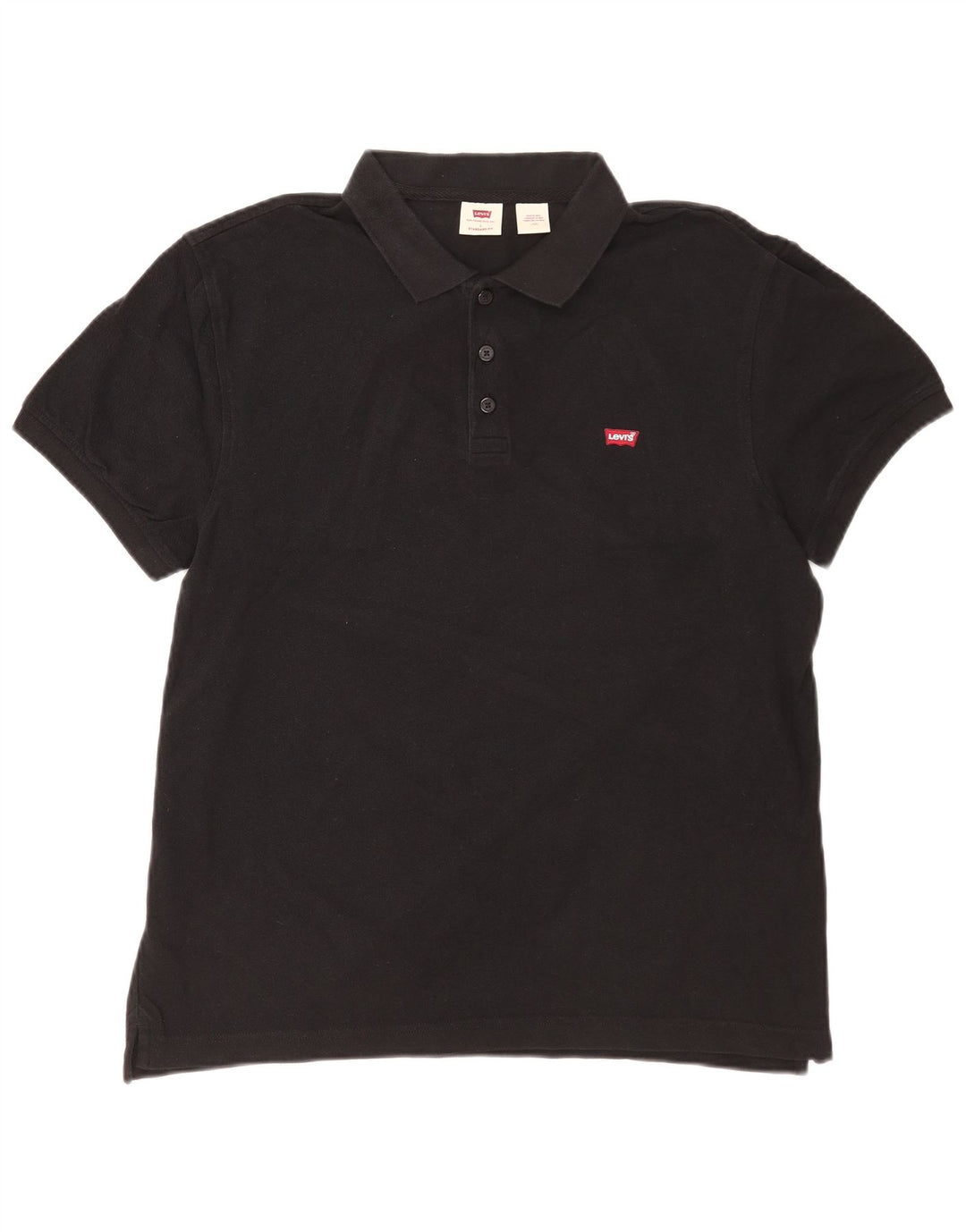 Męska koszulka polo Levi's o standardowym kroju, duża, czarna, bawełniana