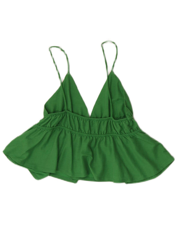 Damski top na ramiączkach Zara UK 8 Small, zielony, wiskoza