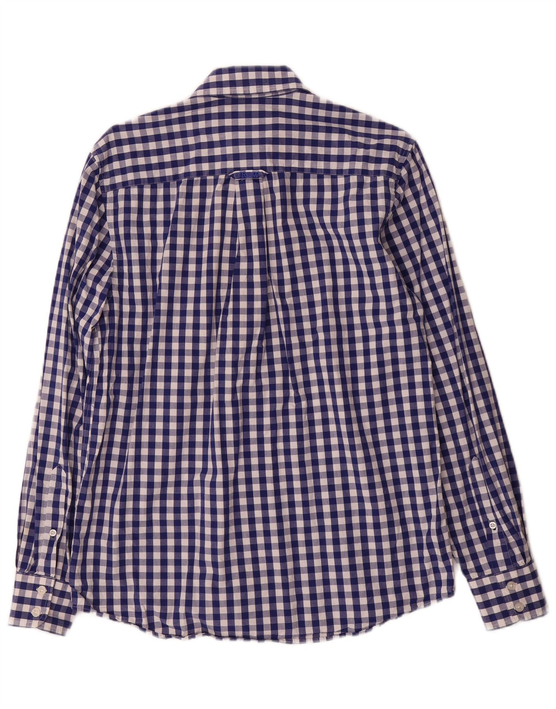 Crew Clothing Koszula męska, mała, niebieska bawełniana kratka
