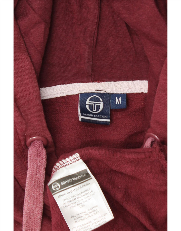 Męski sweter z kapturem Sergio Tacchini, średniej wielkości bordowa bawełna