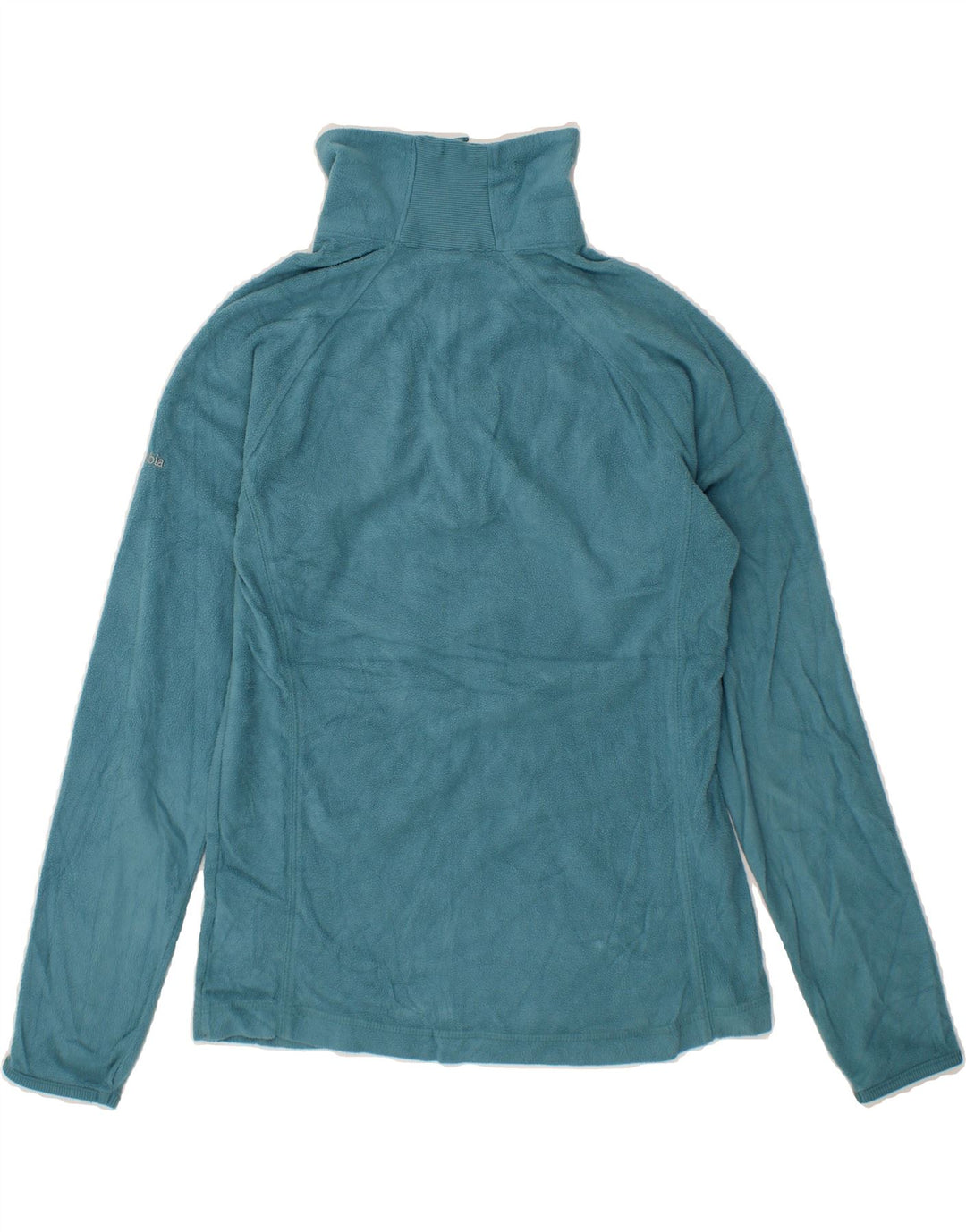 COLUMBIA Womens Zip Neck Fleece Jumper UK 10 Small Blue Polyester Vintage Columbia and Second-Hand Columbia from Messina Hembry 