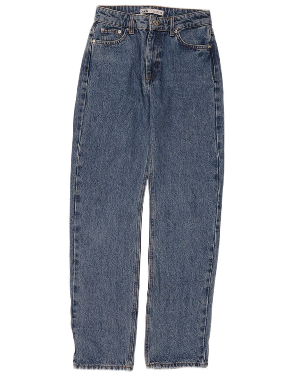Damskie proste dżinsy Zara EU 34 2XS W24 L30 Niebieskie
