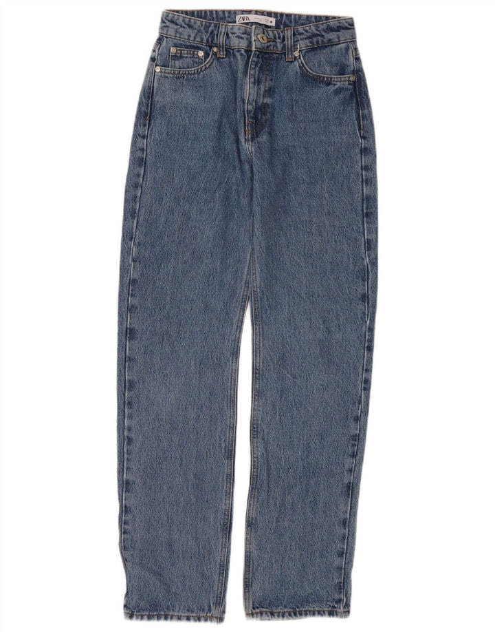 Damskie proste dżinsy Zara EU 34 2XS W24 L30 Niebieskie