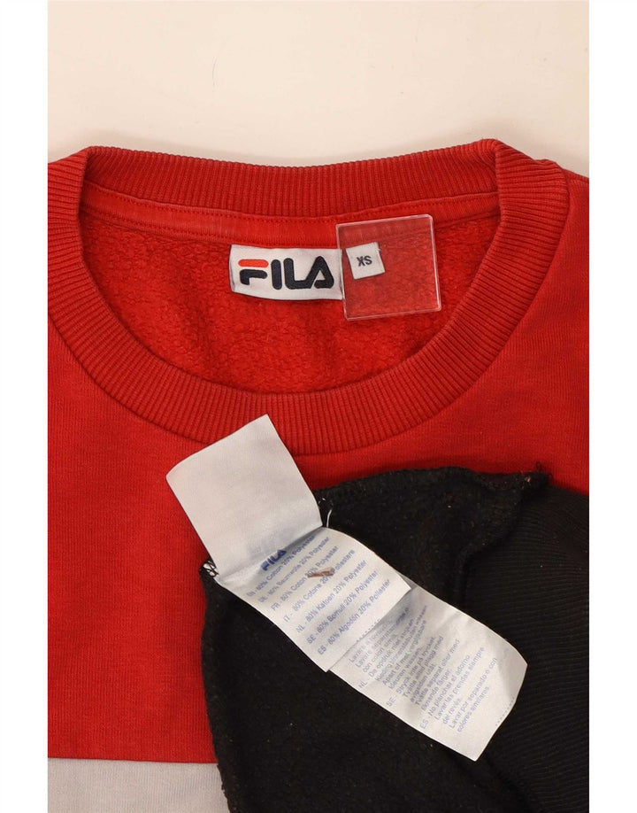 Męska bluza Fila z grafiką, sweter XS, wielobarwna bawełna z blokami kolorów