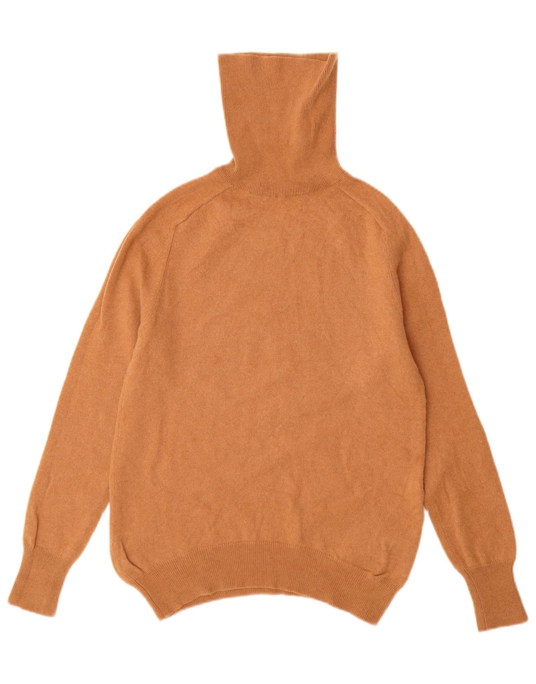 Damski sweter ZARA z golfem UK 12 Średni brązowy wełniany