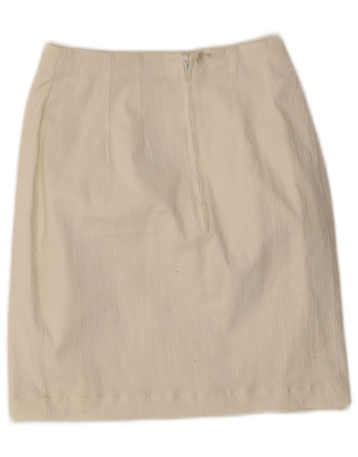 Marks & Spencer Damska mini spódnica ołówkowa UK 10 Small W25 Biały poliester