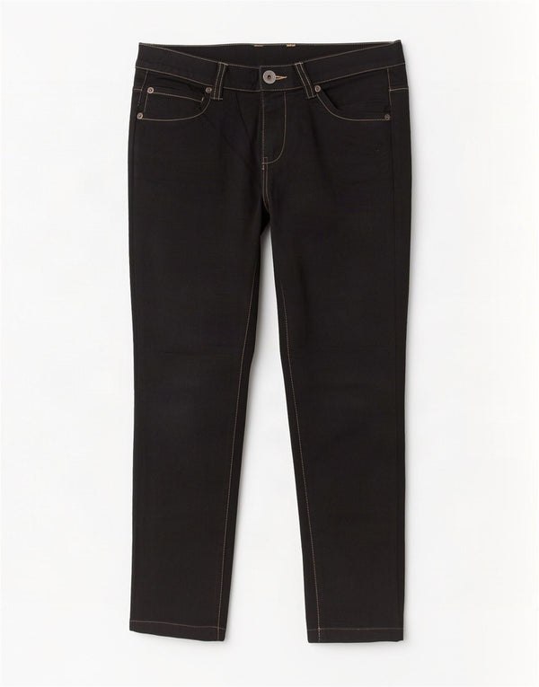 Damskie jeansy Benetton Crop IT 46 Large W34 L25 Czarna bawełna