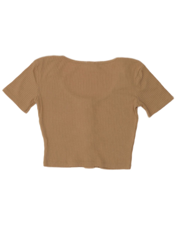 Zara Damski kardigan Trafaluc Crop Top UK 12 Medium Beige