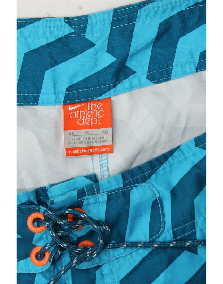 Męskie spodenki kąpielowe ADIDAS XL Niebieski geometryczny poliester