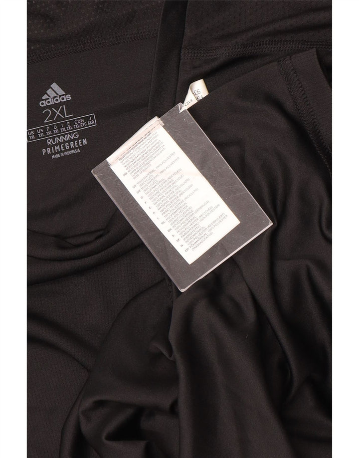 Męski t-shirt ADIDAS Aeroready Top 2XL, czarny poliester