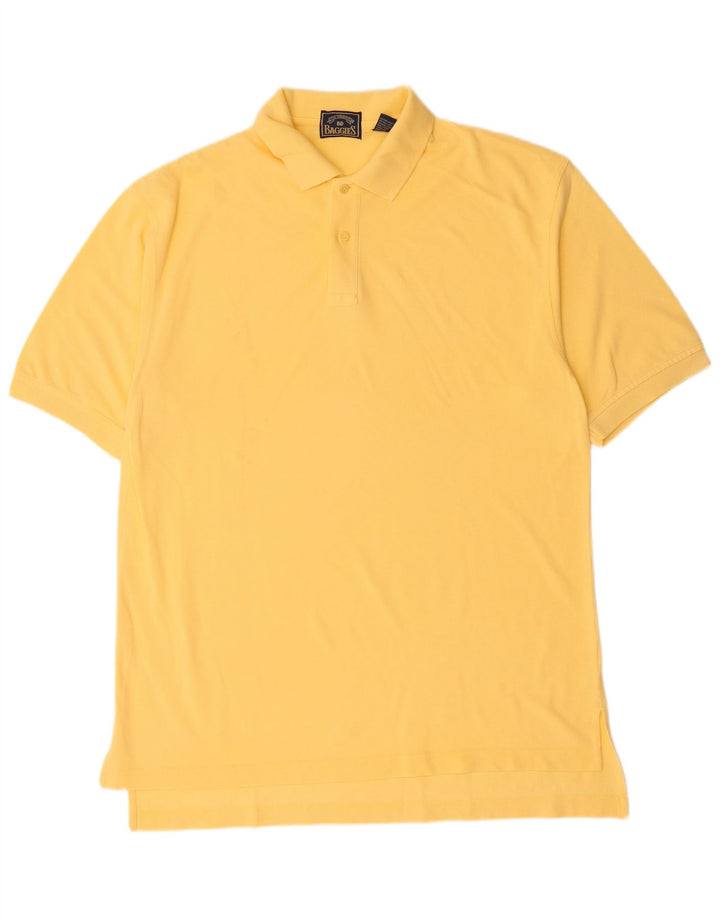 B.D. Męska koszulka polo Baggies, duża, żółta, bawełniana