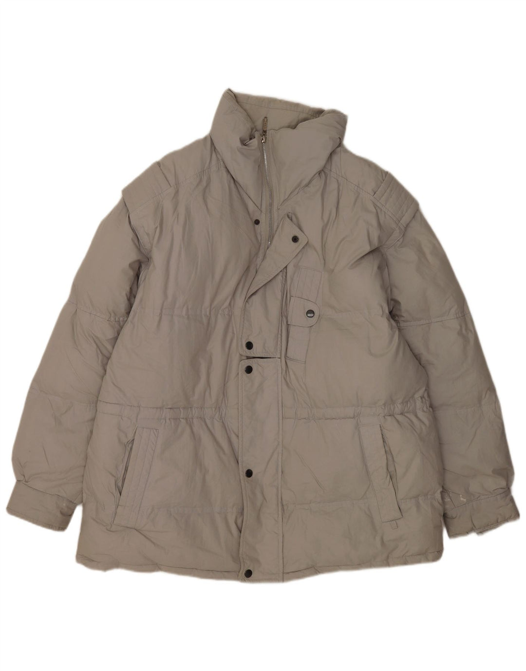 Vintage męska ocieplana kurtka UK 44 2XL szara bawełna