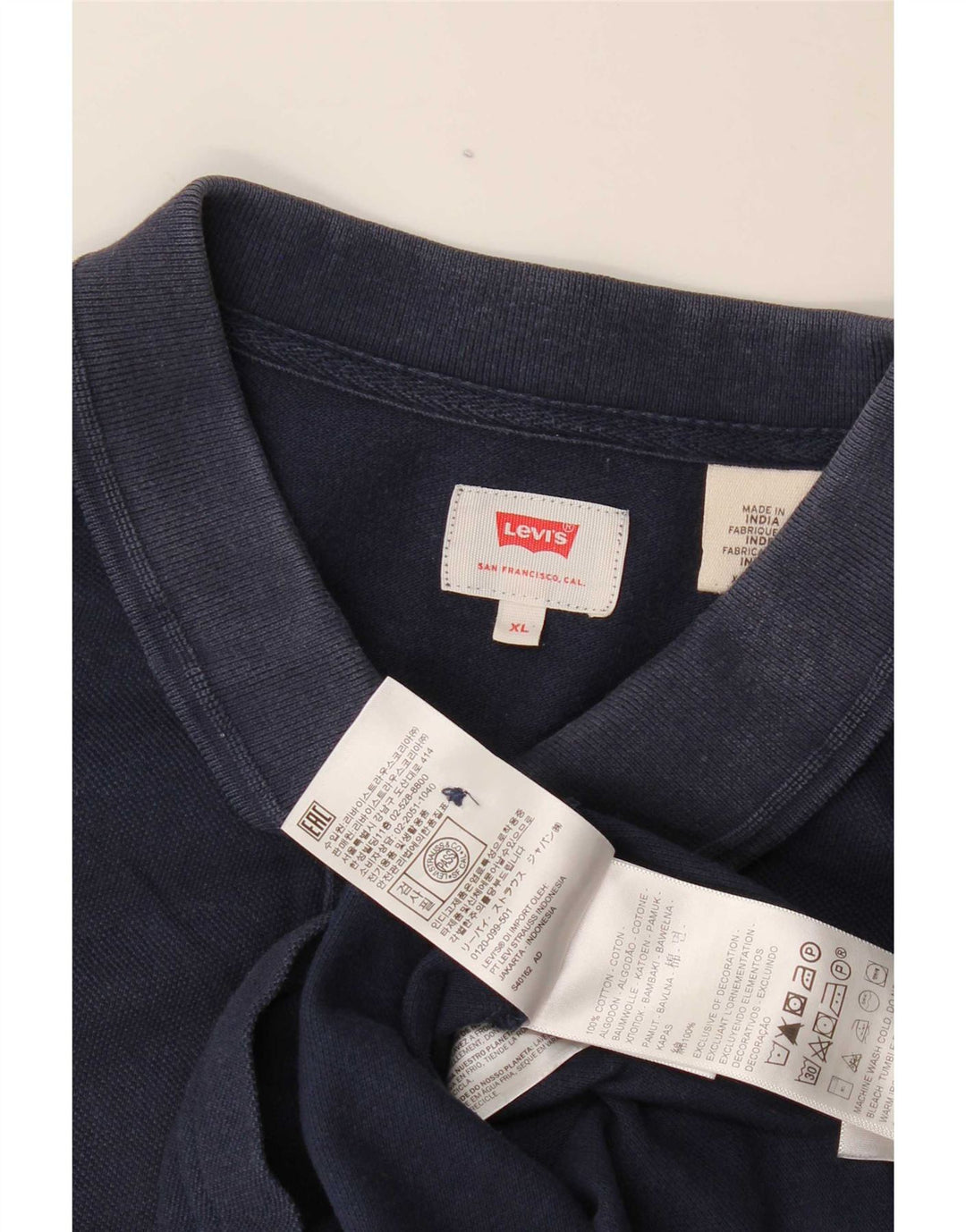 Męska koszulka polo Levi's XL, granatowa, bawełniana