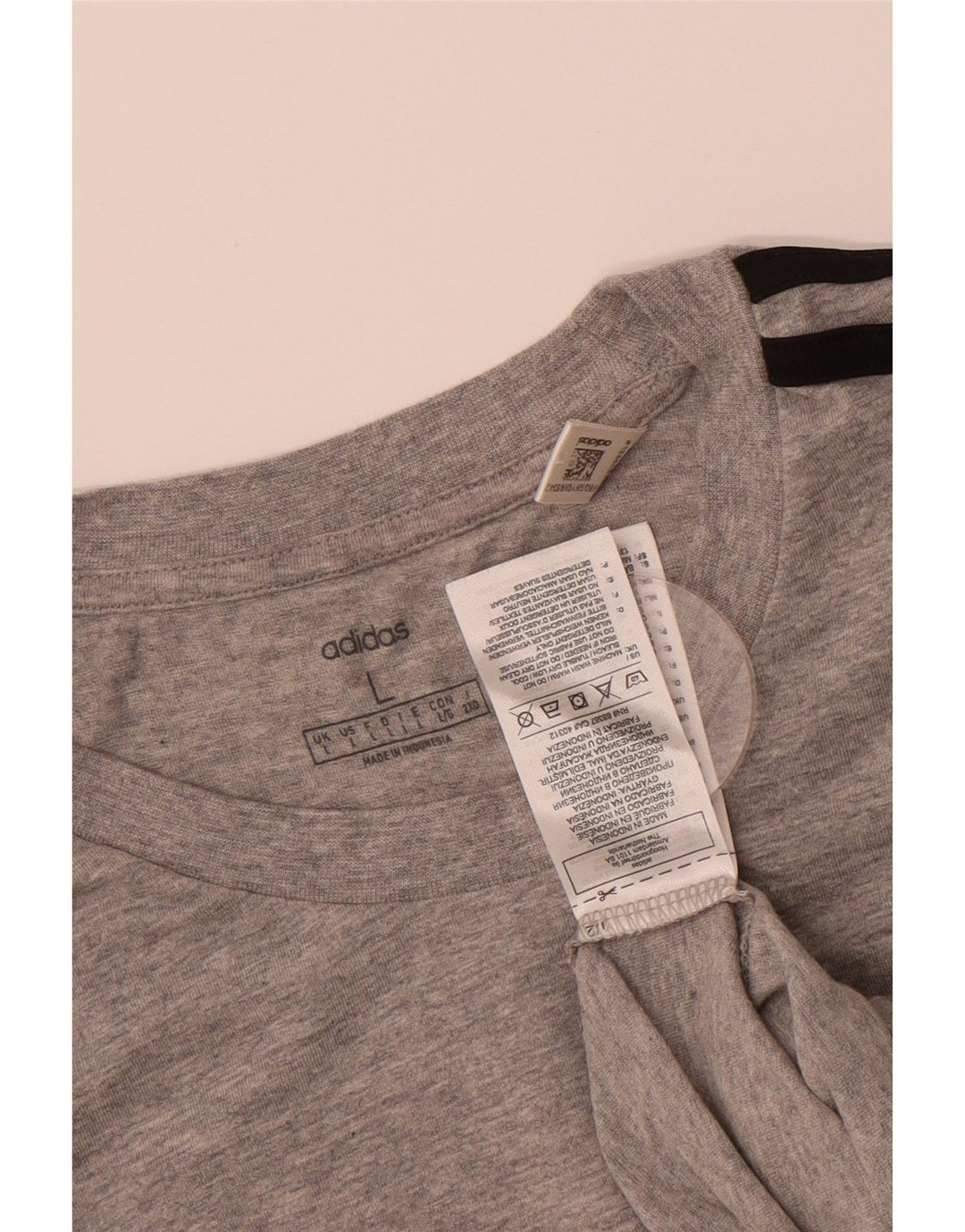 ADIDAS Mens T-Shirt Top Large Grey Cotton