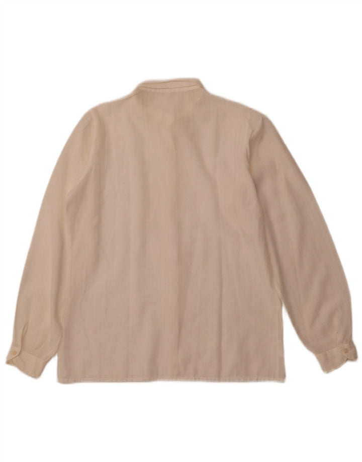 Damska bluzka koszulowa VINTAGE IT 42 w średnie złamane białe paski