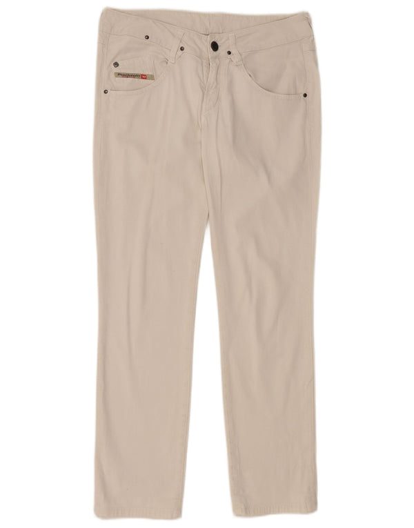 Spodnie damskie DIESEL Slim Casual W28 L27 Biała bawełna