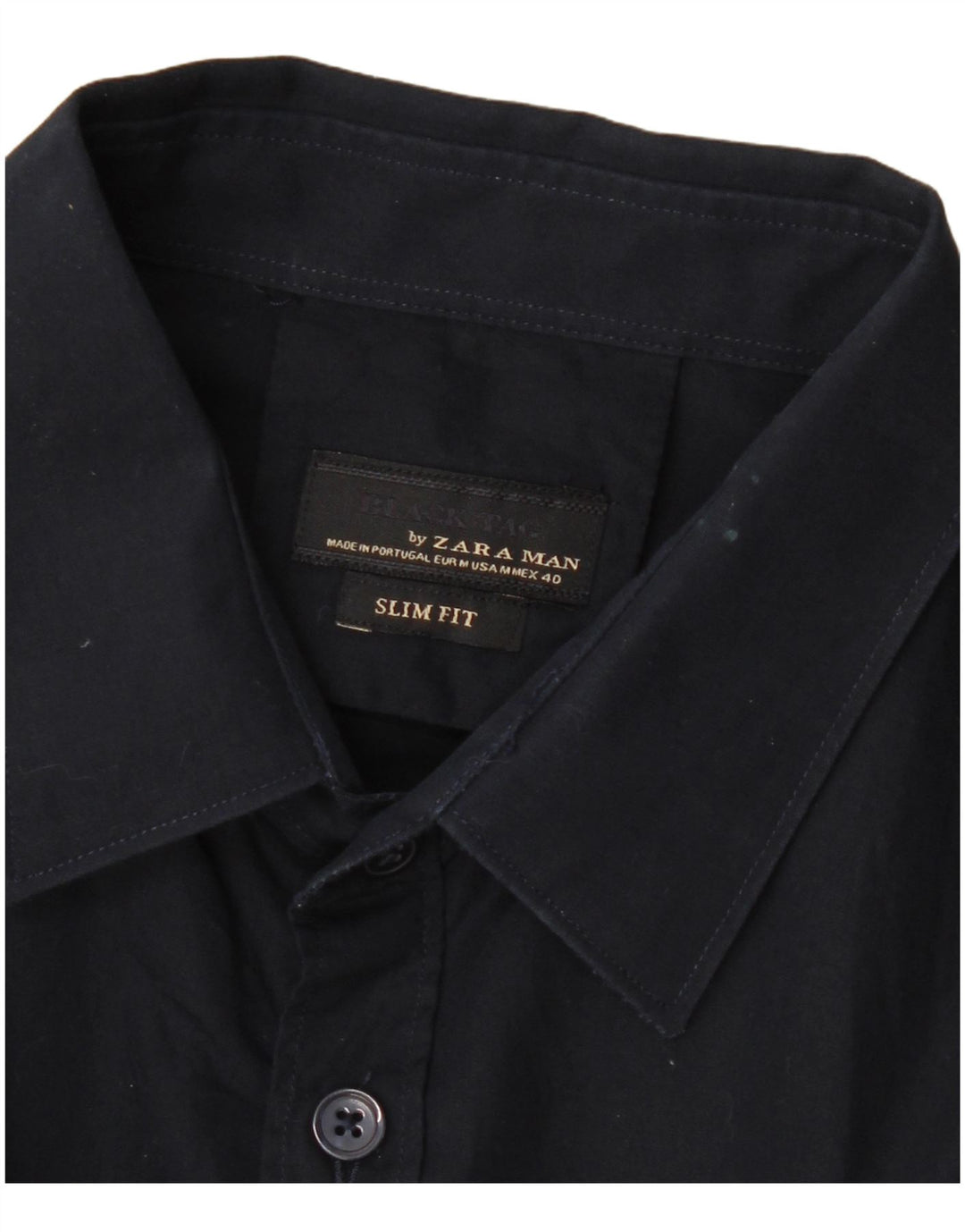 Męska koszula slim fit ZARA w kolorze średniego granatu