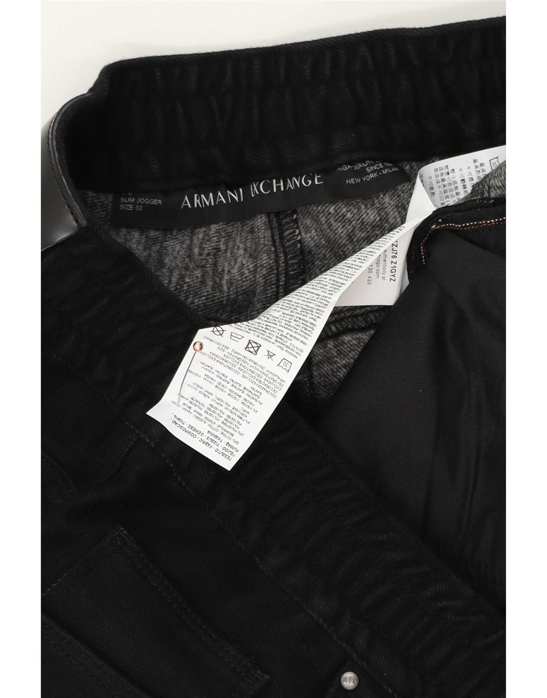Armani Exchange Męskie joggery Slim Jeans W32 L28 Czarna bawełna