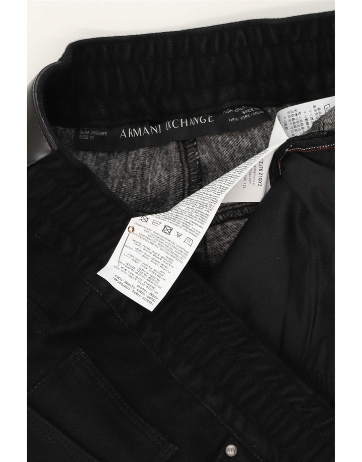 Armani Exchange Męskie joggery Slim Jeans W32 L28 Czarna bawełna