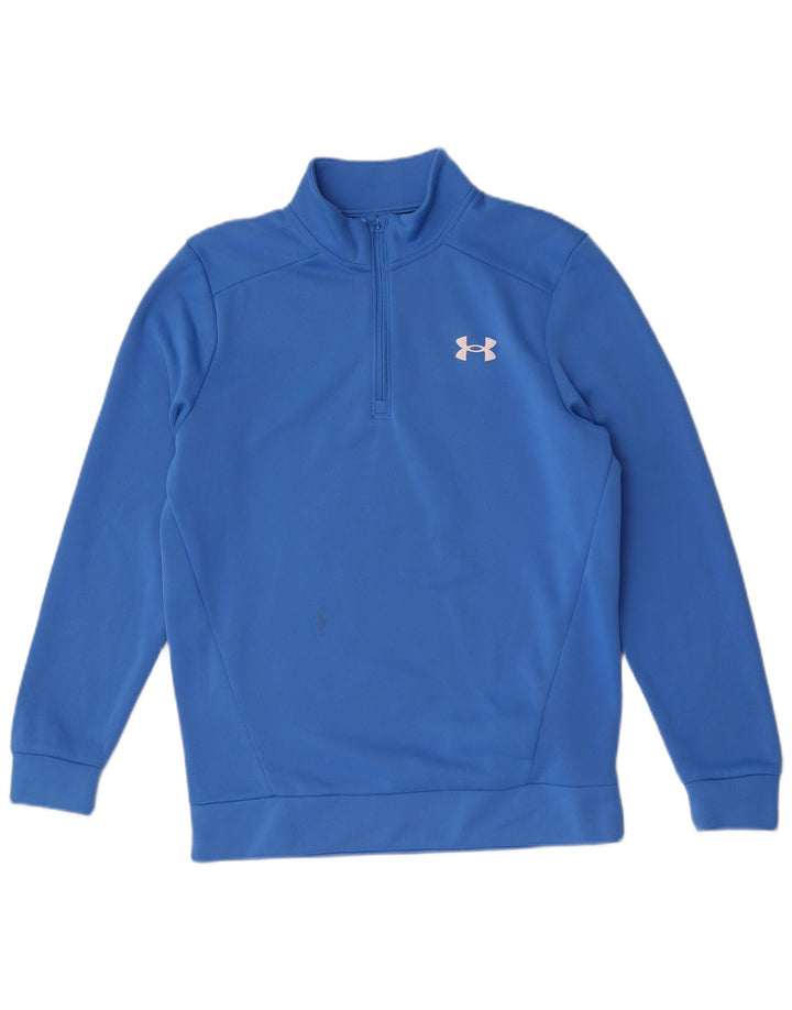 Męska bluza z zamkiem błyskawicznym Under Armour, mały, niebieski poliester