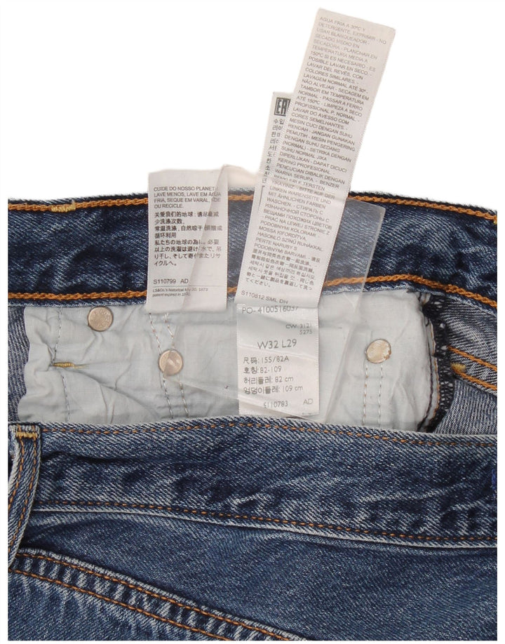 Damskie jeansy Levi's Ribcage Straight W32 L29 Niebieskie bawełniane
