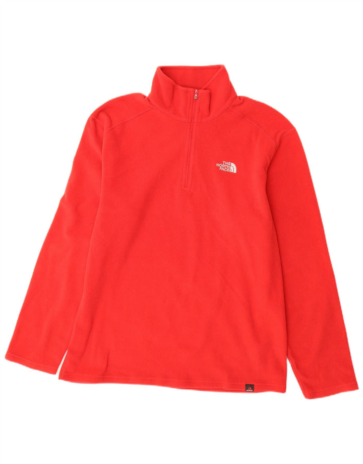 Męski sweter polarowy The North Face z zamkiem błyskawicznym, czerwony, poliestrowy