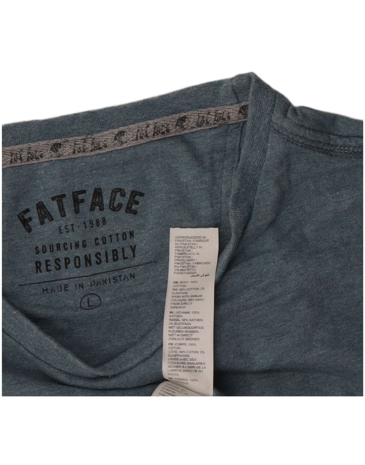 T-shirt męski Fat Face, duży, zielony, bawełniany