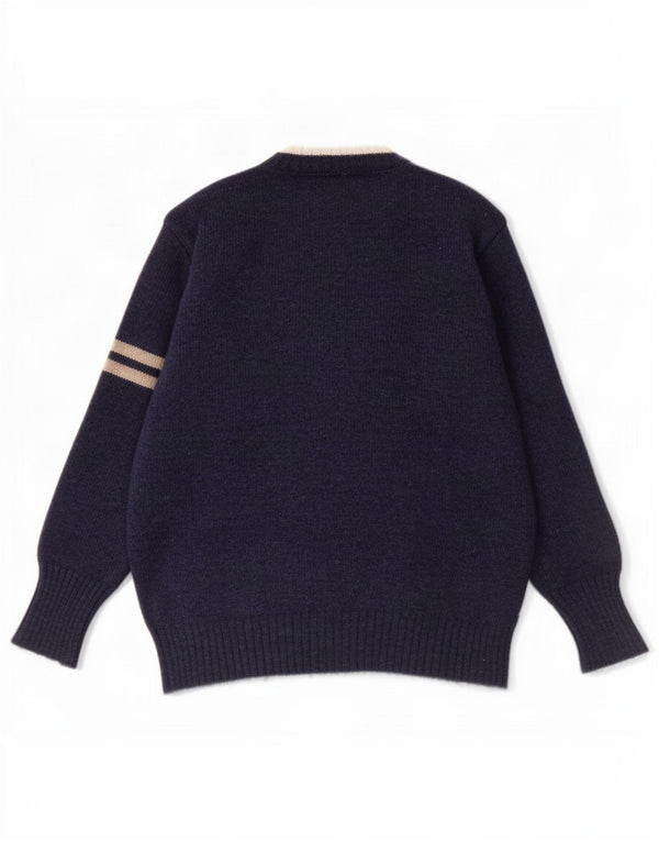 Woolrich Męski sweter z dekoltem w kształcie litery V, 2XL, wełniany w granatowe paski