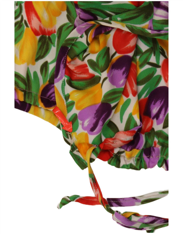 Damska sukienka letnia w stylu vintage UK 18 XL, wielobarwna w kwiaty