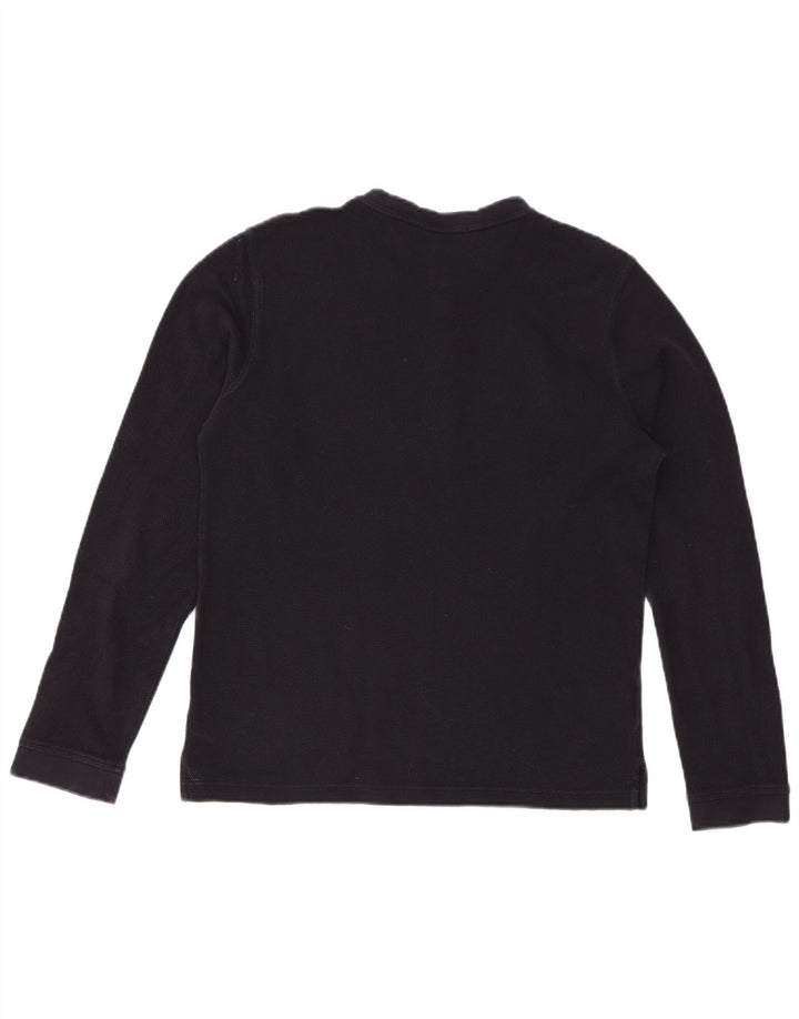 Męski top Fred Perry z długim rękawem, średni granatowy, bawełniany