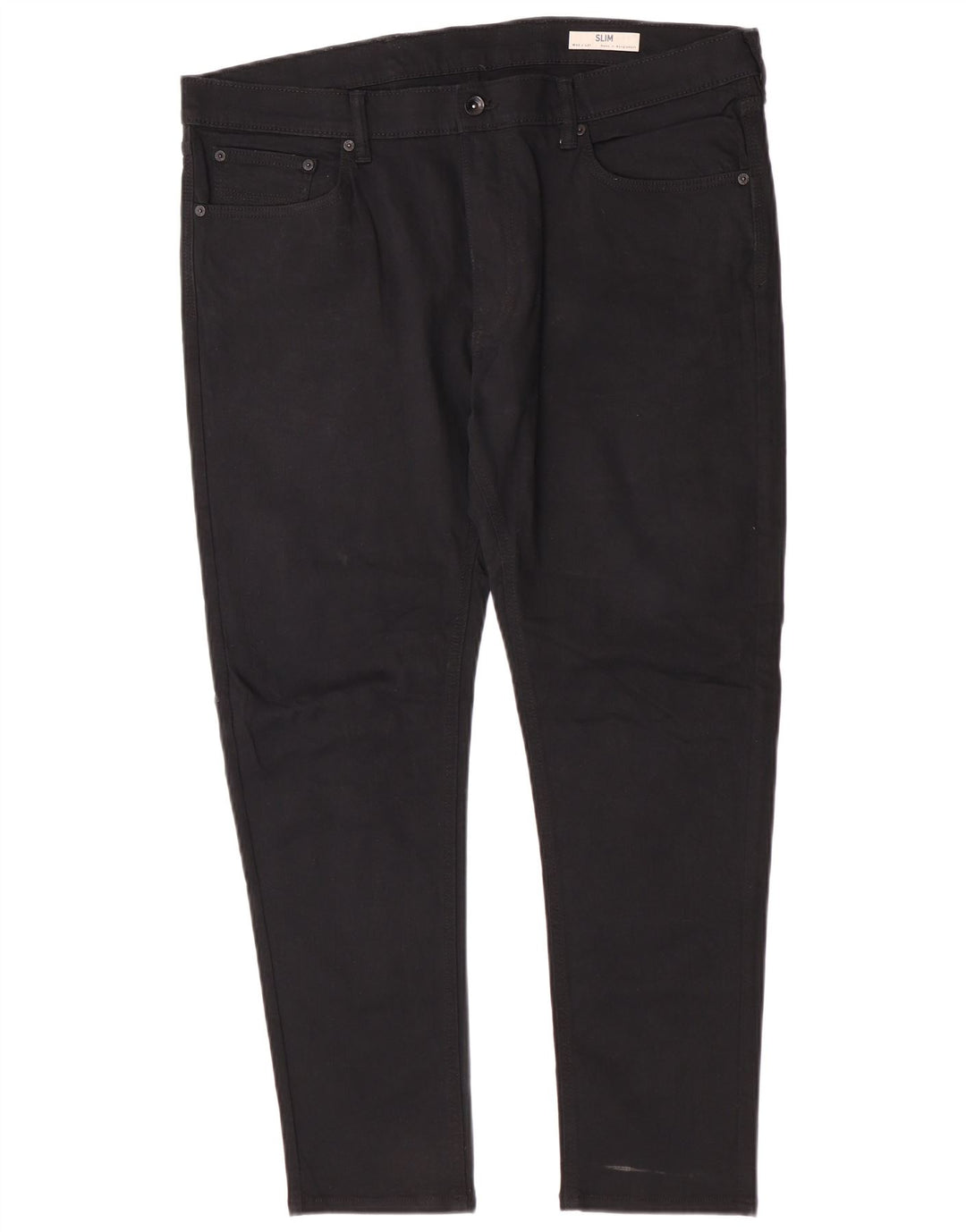 Marks & Spencer Męskie jeansy slim W40 L28 Czarne bawełniane