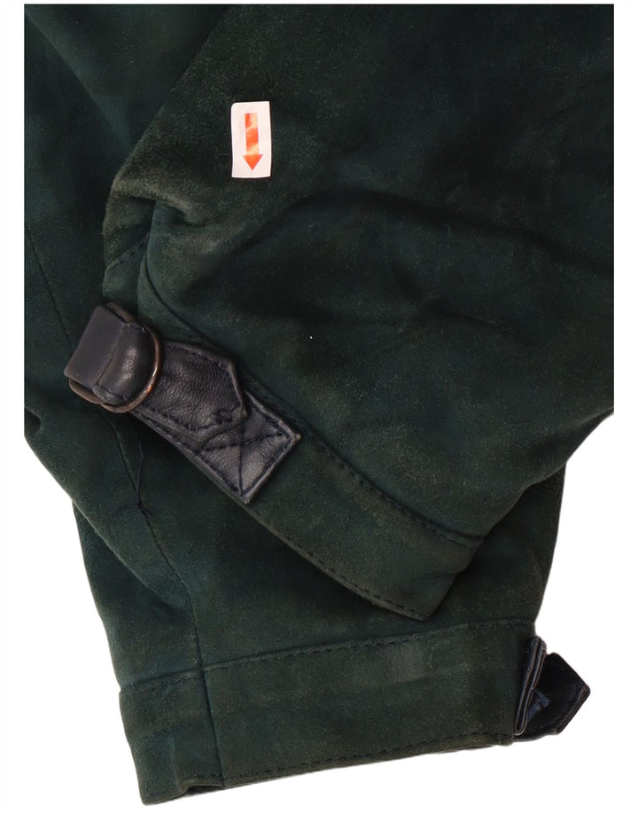 Damska kurtka skórzana VINTAGE Crop UK 6 XS granatowa