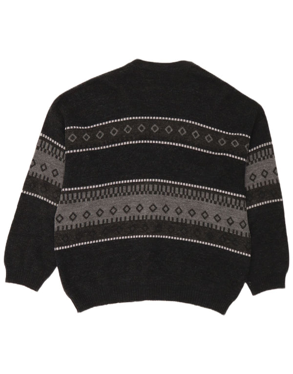 Męski sweter rozpinany C&A Canda, duży, granatowy, akryl Fair Isle