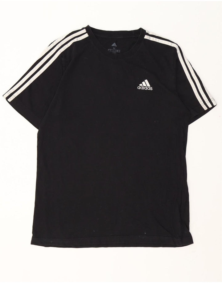T-shirt męski ADIDAS Top, średni czarny, bawełniany