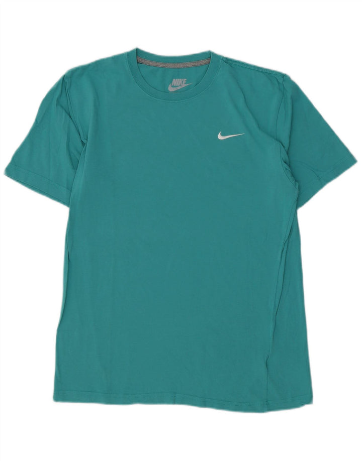 Męska koszulka Nike o regularnym kroju, średnia turkusowa bawełna