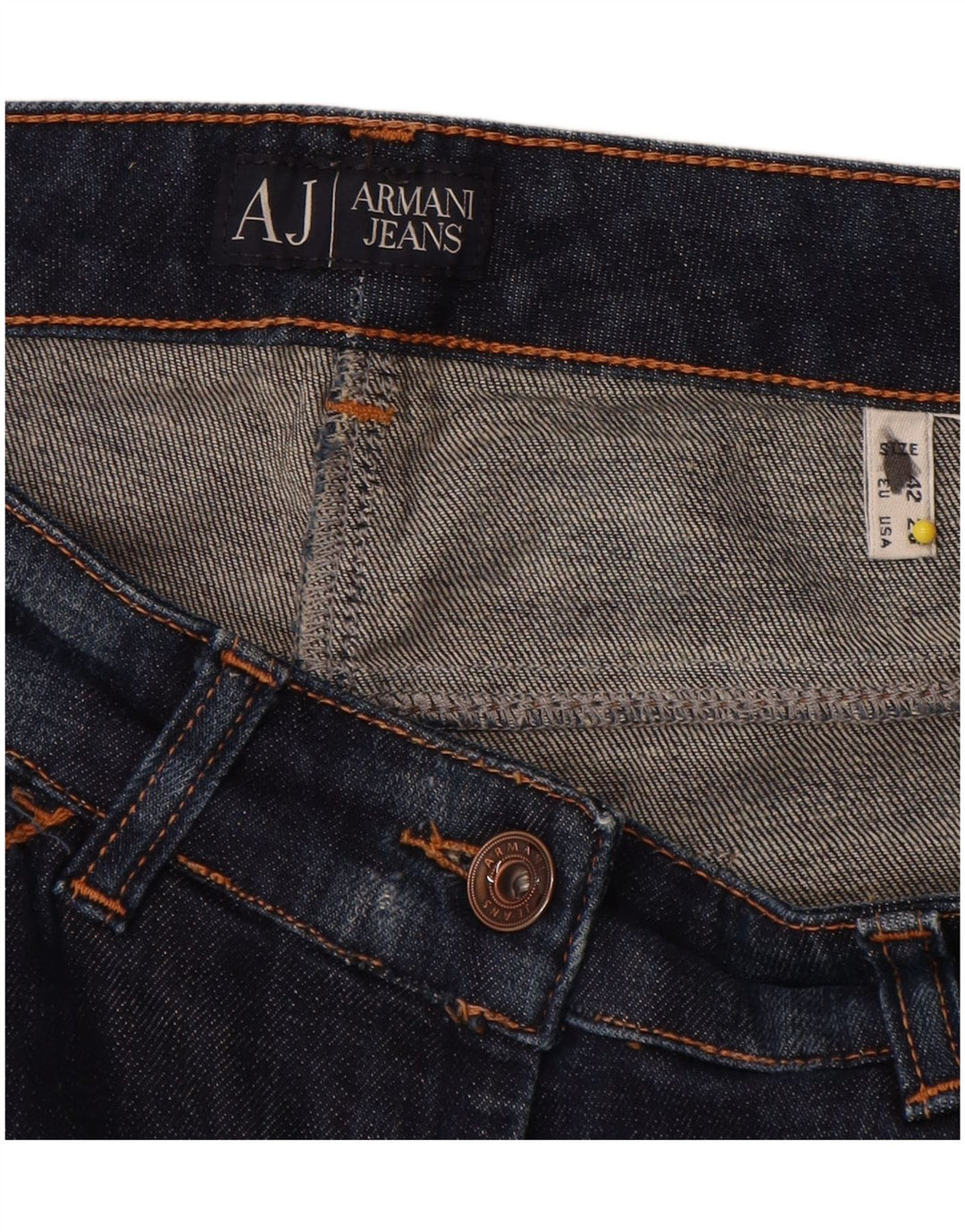 Damskie jeansy Bootcut Armani W28 L31 granatowe