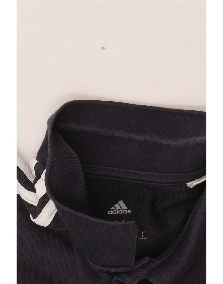 Męska koszulka polo Adidas, średnia, granatowa, bawełniana