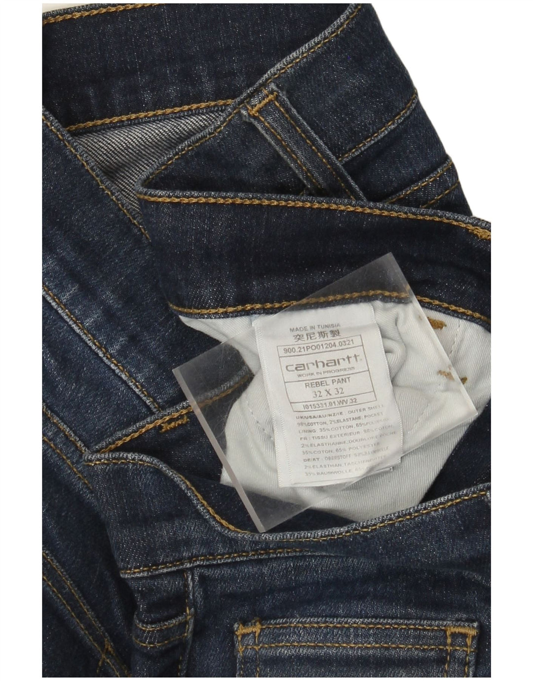 Jeansy Carhartt Męskie W32 L29 Granatowe Bawełniane