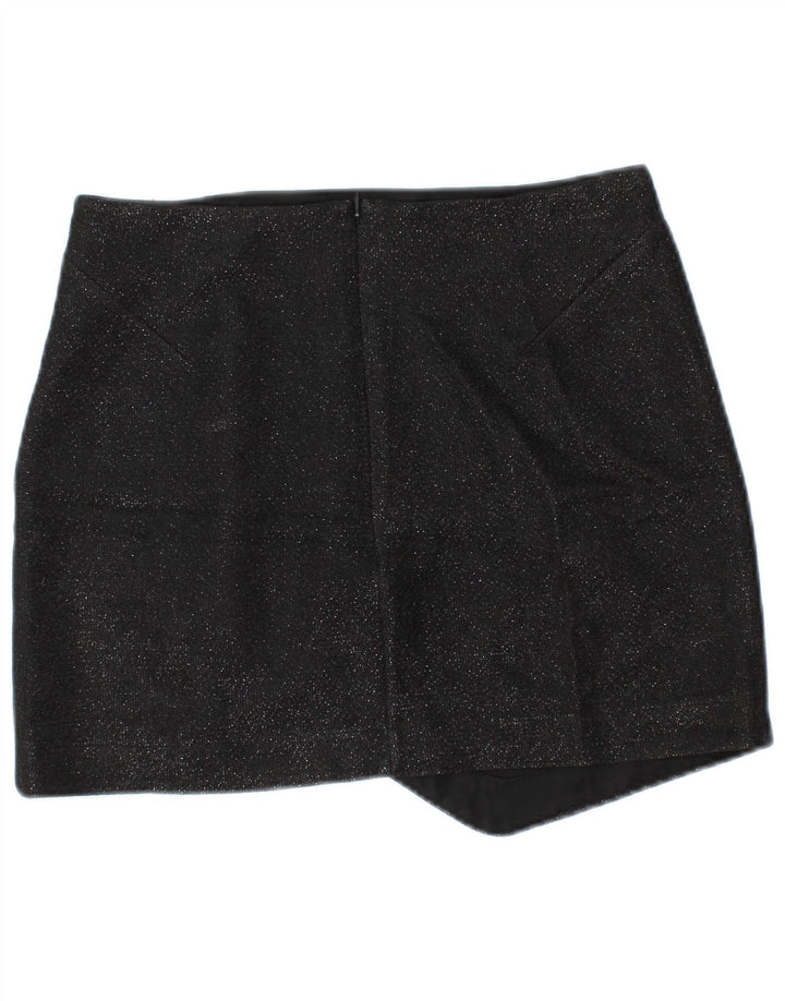 TOPSHOP Damska mini spódniczka UK 10 Mała W28 Czarny poliester